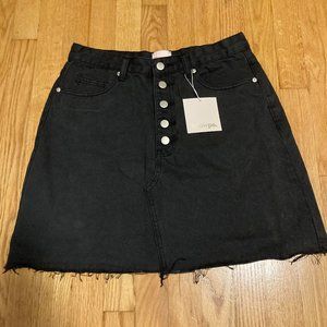 Showpo Black Denim Skirt